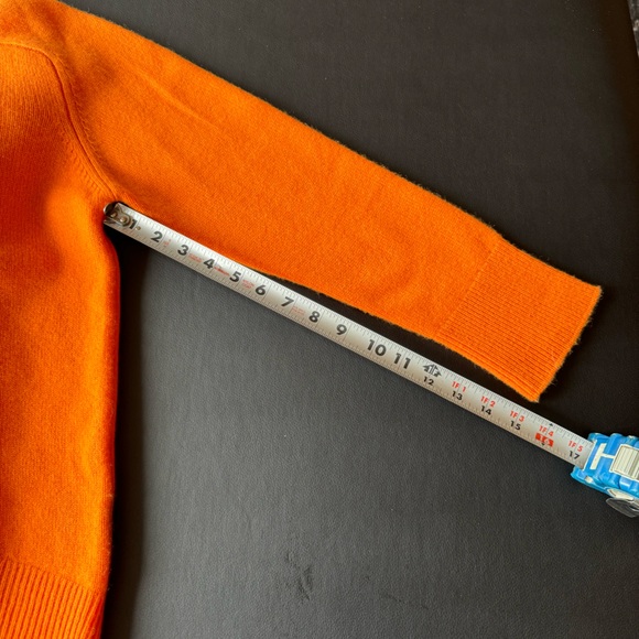 Van Kukil Kashmir cashmere size small orange women’s sweater. - Picture 10 of 11